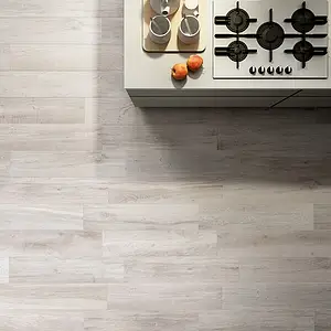 Background tile, Effect wood, Color white, Unglazed porcelain stoneware, 23x100 cm, Finish matte